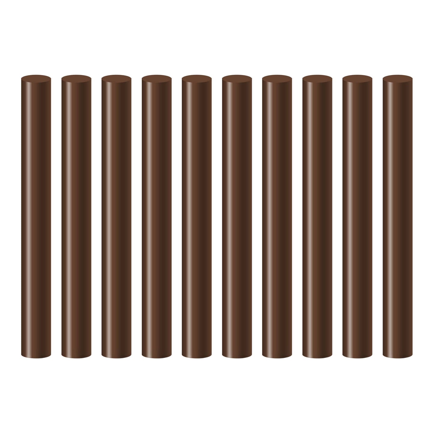 Seccorell Nachfüllung - 10er-Pack Farbstäbchen in Tiefbraun, ideal für Gruppen oder Schulen.