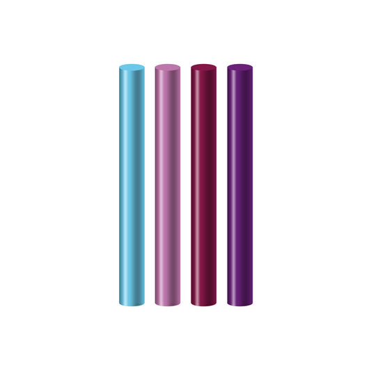 Seccorell paint stick set "Lilac and Violet" - harmonious color palette of violet blue, light violet, wine red and dark violet, perfect for atmospheric paintings with floral and soft color accents