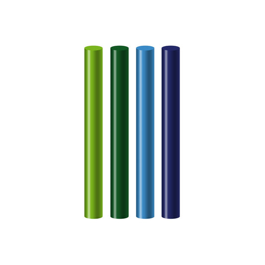 Seccorell color sticks set "Cool colors" - Set with light green, dark green, light blue and dark blue, ideal for creating cool color gradients, landscapes and backgrounds