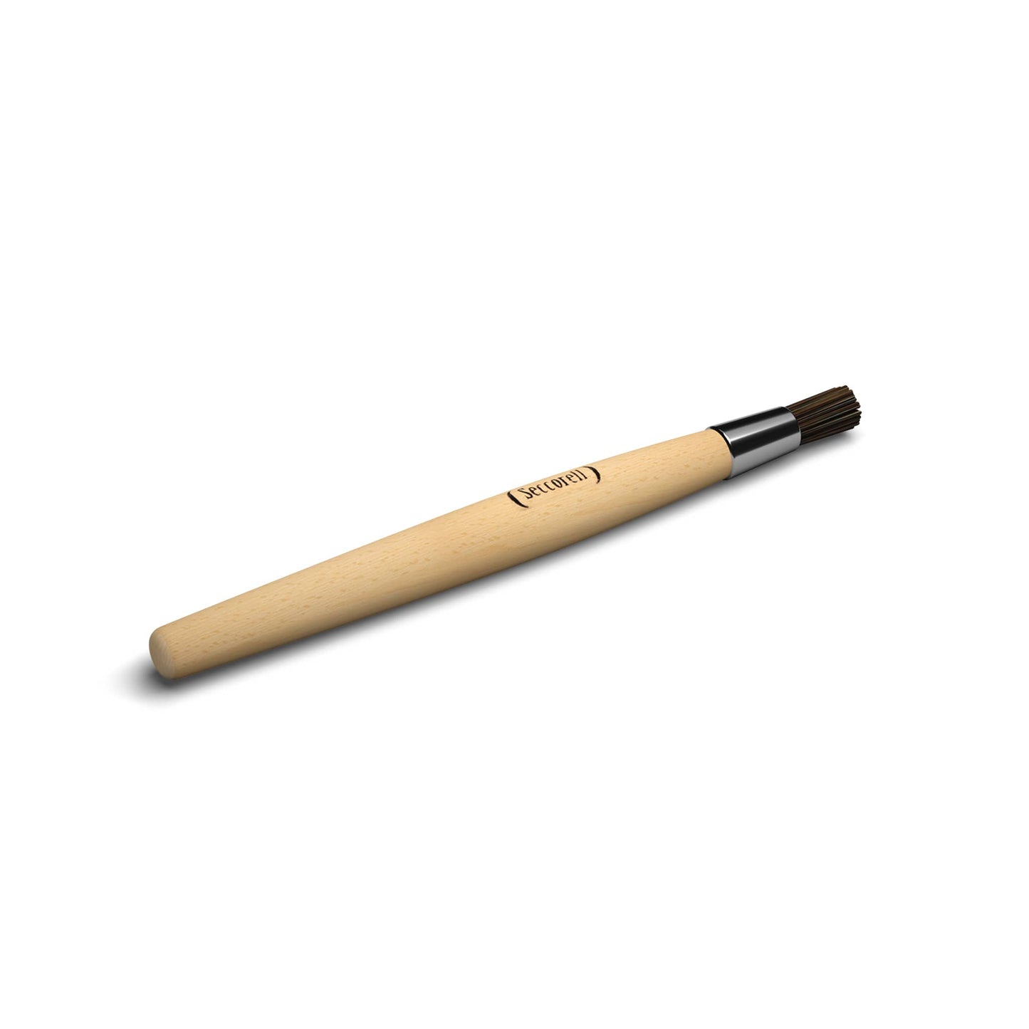 Seccorell natural cleaning brush for thorough brushing of paint powder from the rubbing block