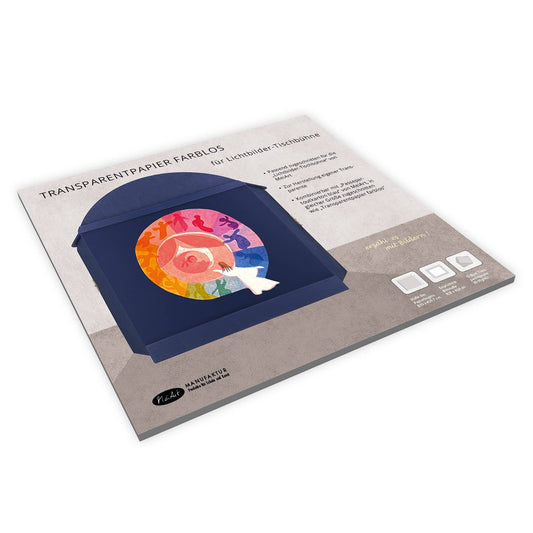 Transparent paper colorless / 12 sheets