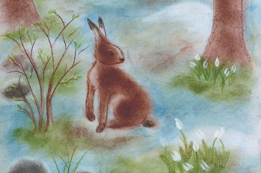 Painting course: Rabbits in spring