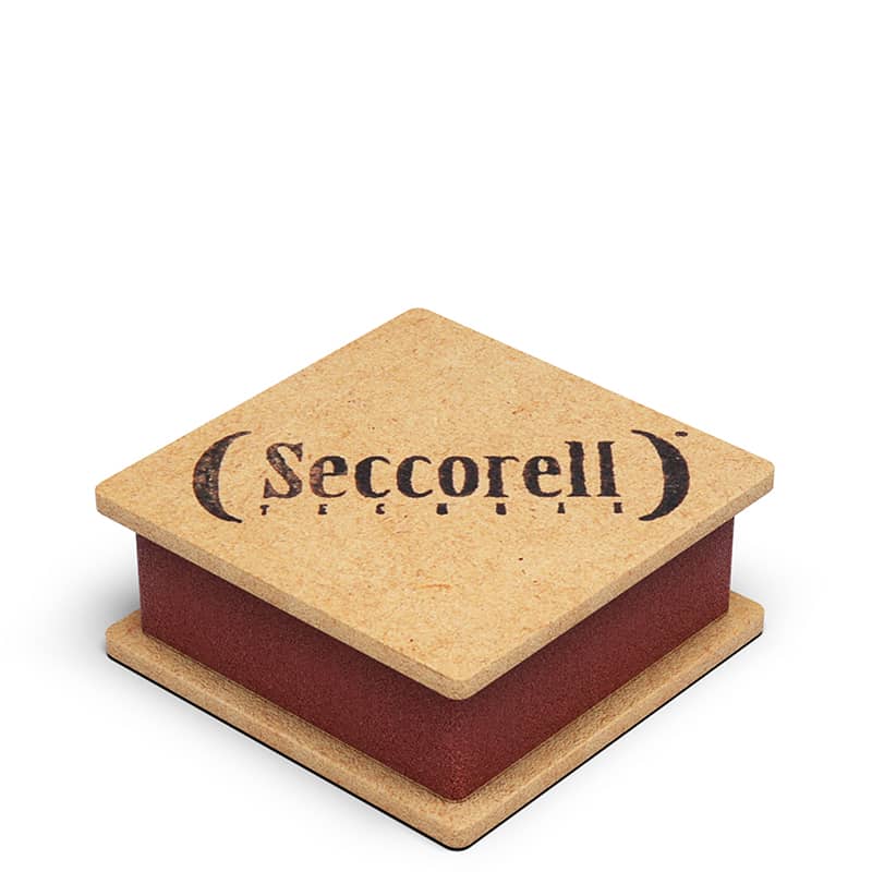 A Seccorell rubbing block for creating the color pigment.