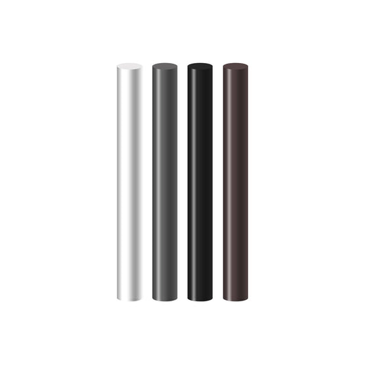 Seccorell color sticks for natural tones: white, grey, black, grey-brown - ideal for stone and earth motifs.