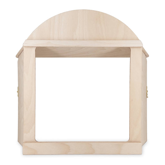 Natural-colored wooden light picture table stage for creative light pictures and transparent art. Assembled.