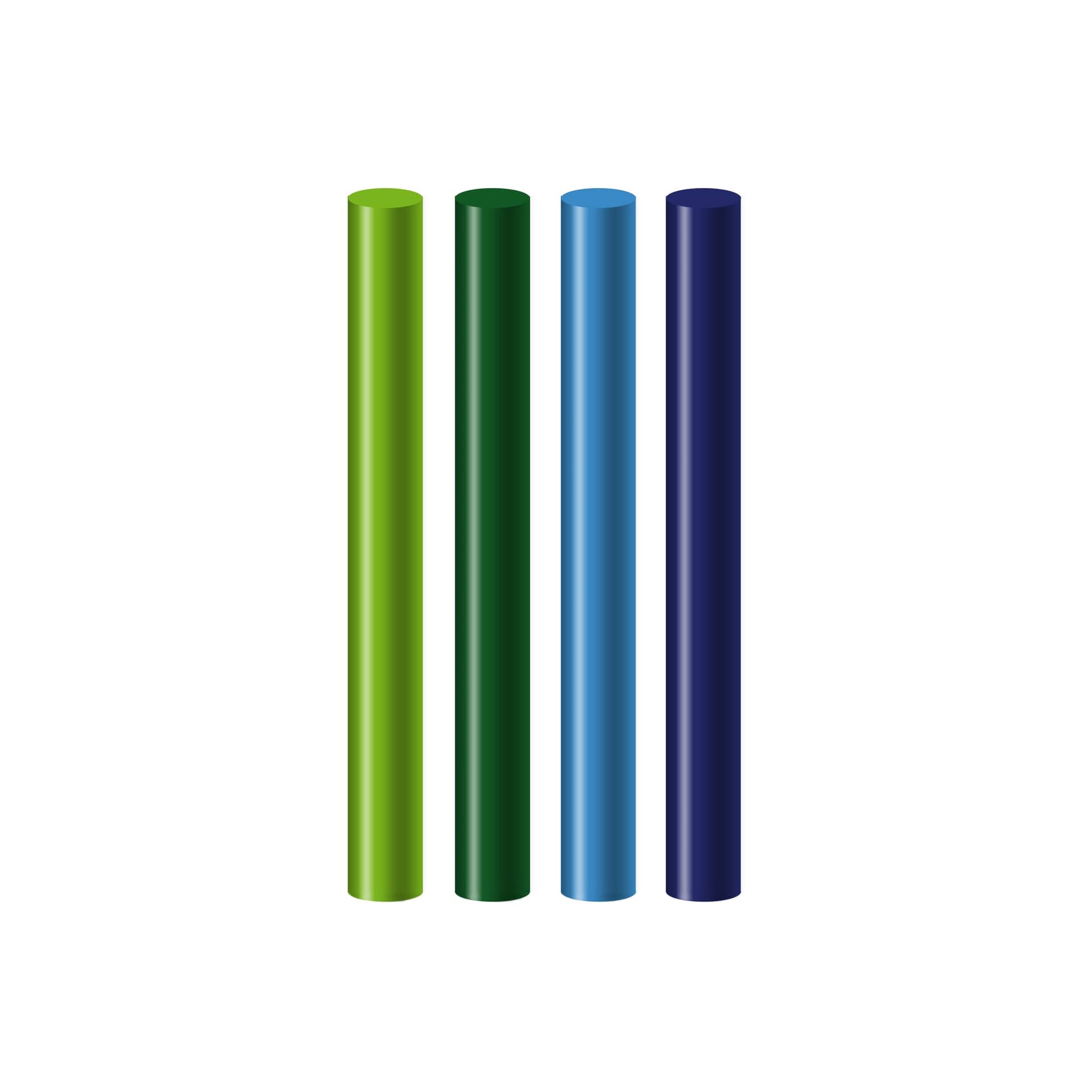 Seccorell-Farbstäbchen in kühlen Grundfarben, optimal für atmosphärische und beruhigende Kunstwerke.
