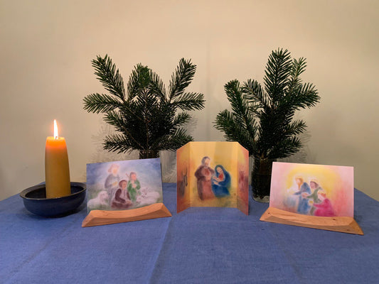 Small nativity scene - set with 3 cards