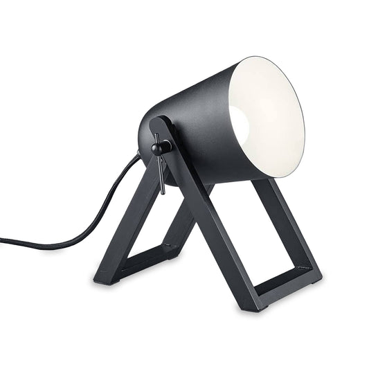 Moderne schwarze Tischlampe mit LED-Leuchtmittel geeignet für die Lichtbilder-Tischbühne.