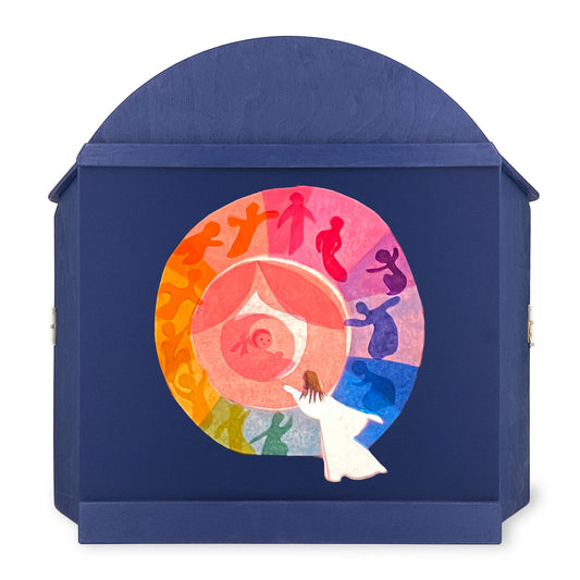 Illuminated table-top stage / blue