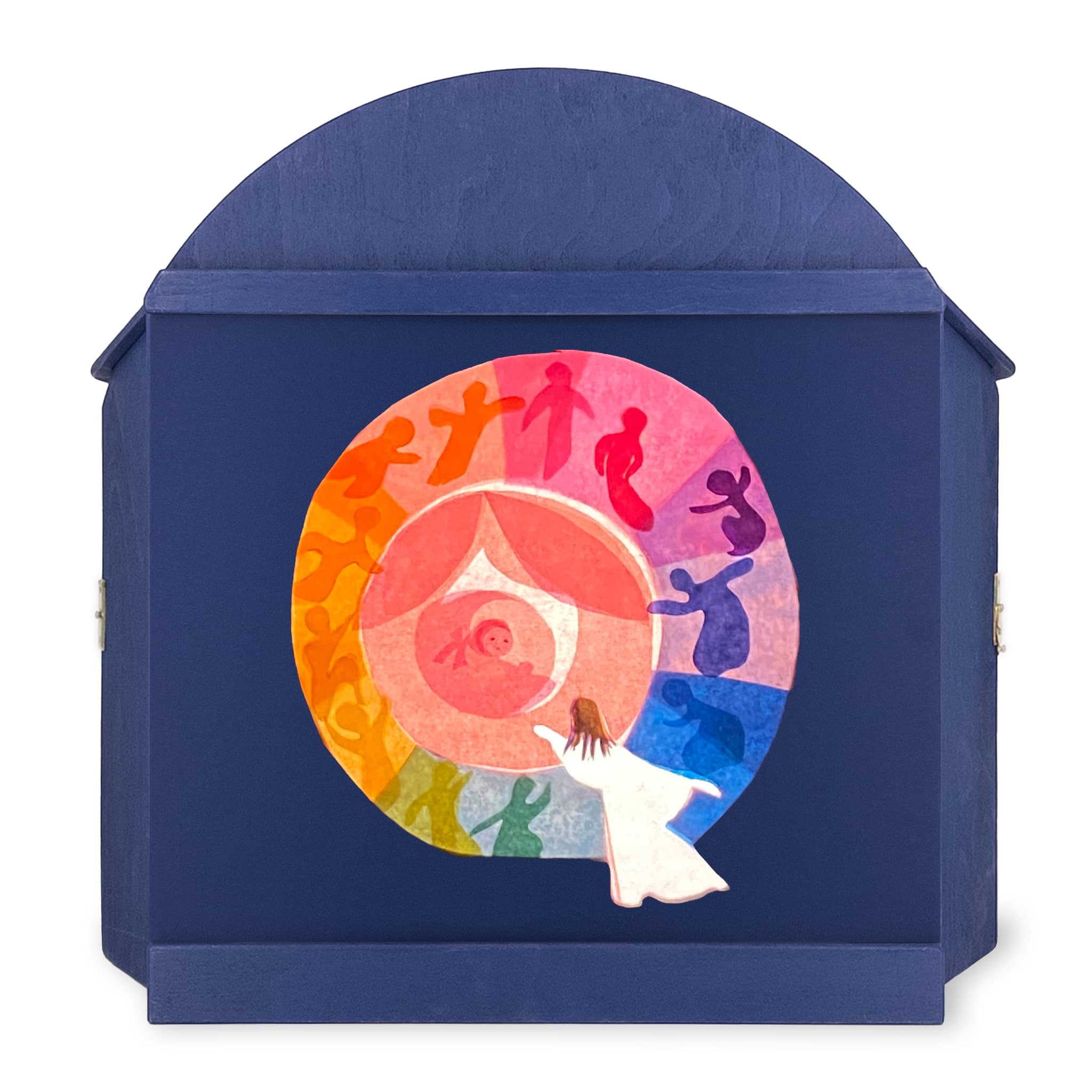 Lichtbilder-Tischbühne / blau