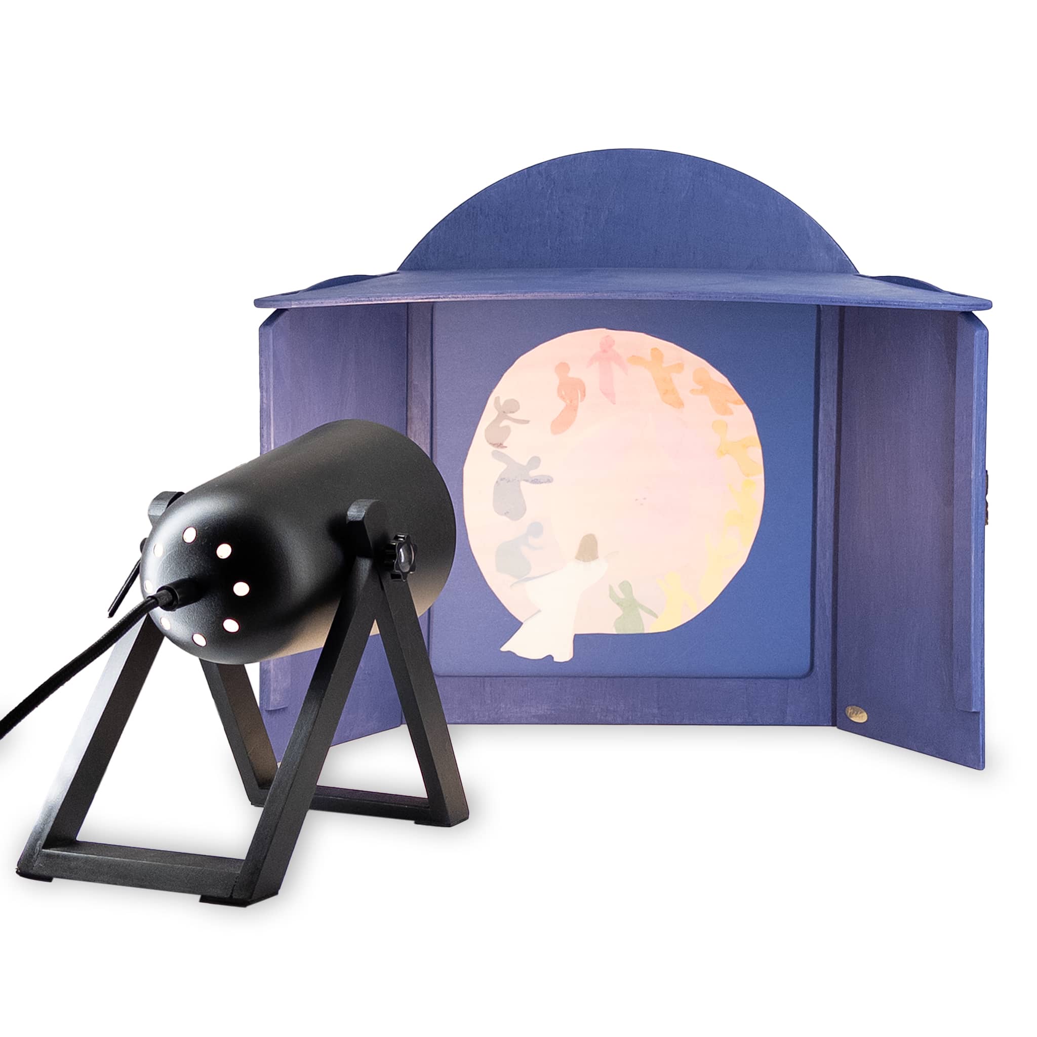 Lichtbilder-Tischbühne / blau