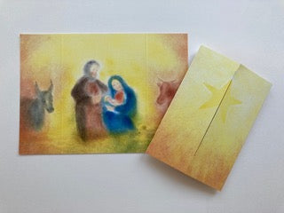 DIN A5-Aufstellkarte "Weihnachten" in Seccorell Technik